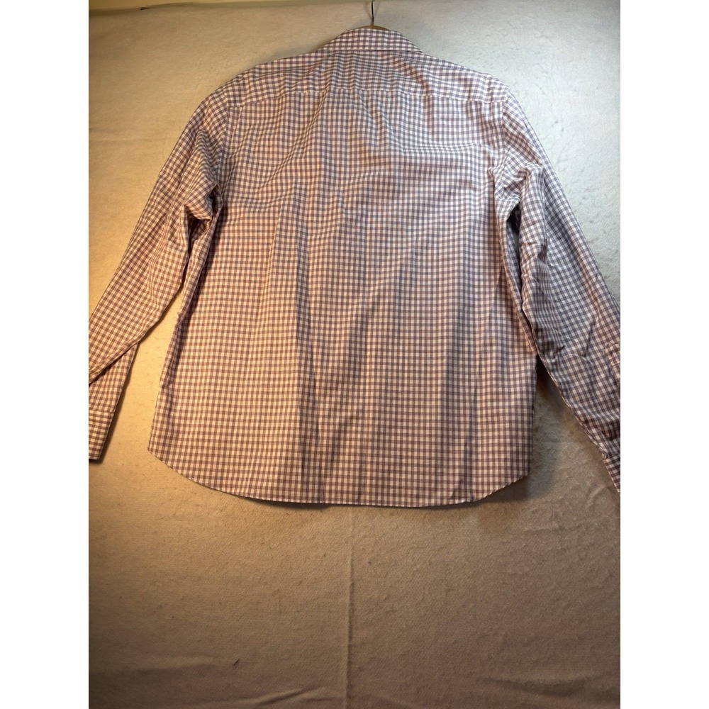 UNTUCKit Men's XL Wrinkle Free Button Down Shirt Orange Plaid Vinhas Cotton Off - Picture 5 of 7